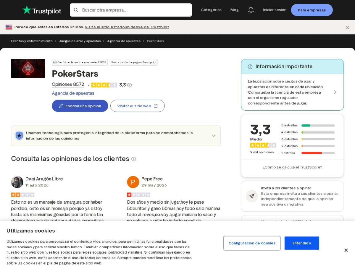 Captura contextual de opiniones públicas sobre PokerStars